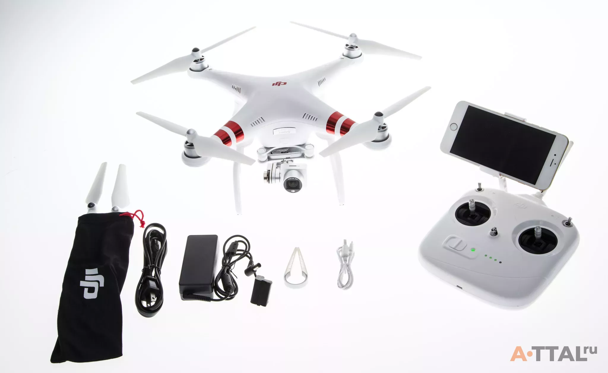 Квадрокоптер DJI Phantom 3 Standard с 3х-осевым подвесом, 2.7K камерой и рюкзаком фото 2