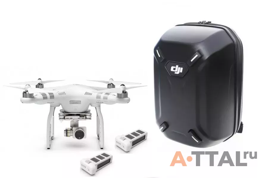 Квадрокоптер DJI Phantom 3 Advanced с рюкзаком DJI Hardshell Backpack фото 2