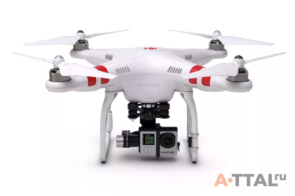 Квадрокоптер DJI Phantom 2 v2.0 с подвесом H4-3D, две батареи, дисплей 7", рюкзак, видеосигнал до 3км, управление до 1,5км фото 1