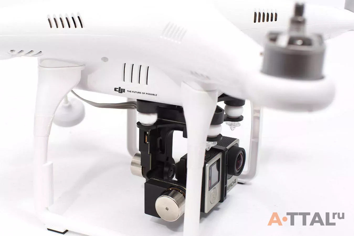 Квадрокоптер DJI Phantom 2 v2.0 с подвесом H4-3D, две батареи, дисплей 7", рюкзак, видеосигнал до 3км, управление до 1,5км фото 2