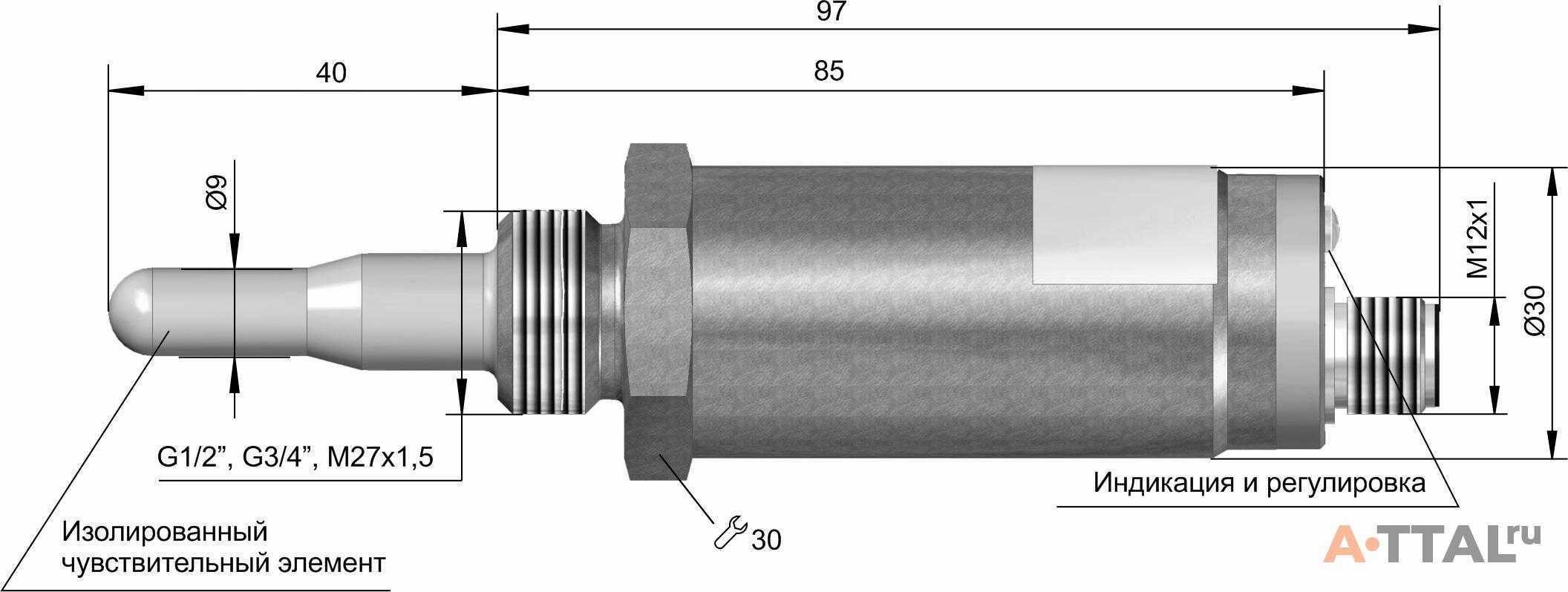 Датчик контроля уровня  ДКЕ-Т40-200Р-3123-СА.2 фото 4