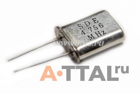 4.756 MHZ. Кварцевый резонатор фото 1