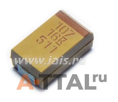 TECAP, 100 мкФ, 16 В. Конденсатор танталовый фото 1