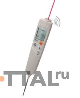 Testo 826-T4. Инфракрасный термометр с лазерным целеуказателем и проникающим пищевым зондом (оптика 6:1) фото 1