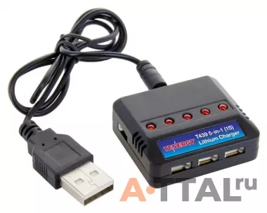 Зарядное устройство Tenergy T439 5-in-1 LiPo 1S USB Charger фото