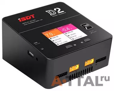 Зарядное устройство ISDT D2 Dual XT60 AC 100-240 В 12 A 200 Вт 1-6S фото