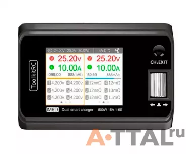 Зарядное устройство ToolkitRC M6D 250W 15A x 2 двухпортовое фото