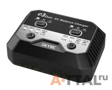 Зарядное устройство SkyRC E3 duo 2,2A/20Wx2 для LiPo/LiFe/LiHV 2-3S фото