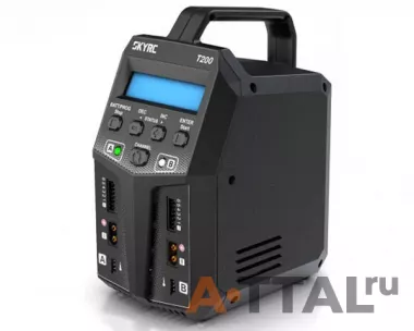 Зарядное устройство SkyRC T200 двухпортовое 200W 12A с/БП фото