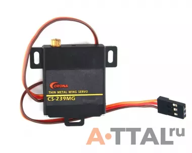 Сервопривод Corona CS239MG Analog Metal Gear 4.6kg / 0.14sec / 22g (thin wing servo) фото
