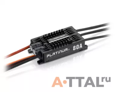 Бесколлекторный регулятор хода HOBBYWING PLATINUM PRO V4 80A 3-6S для авиамоделей фото