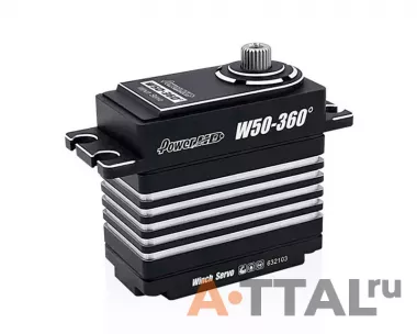 Сервопривод Power-HD W50-360 80г / 50кг / 0.09сек (Coreless HV Digital) фото