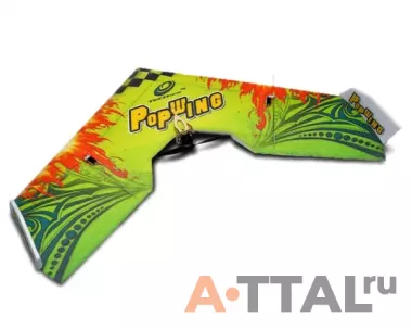 Летающее крыло Tech One Popwing 900мм EPP ARF (зеленый) фото