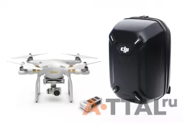 Квадрокоптер DJI Phantom 3 Professional с 3х-осевым подвесом, 4K камерой, доп. аккумулятором и рюкзаком фото
