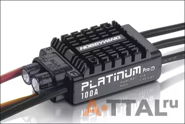 Бесколлекторный регулятор хода HobbyWing PLATINUM V3 100A для авиамоделей фото