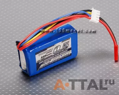 Аккумулятор 11.1V 500mAh 3S 20C Lipo Pack (Turnigy, HO500.3S.20) фото