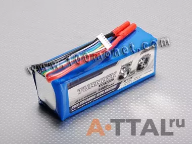 Аккумулятор 22.2V 5000mAh 6S 25C Lipo Pack (Turnigy, HO5000.6S.25) фото