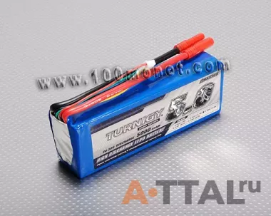Аккумулятор 14.8V 5000mAh 4S 20C Lipo Pack (Turnigy, HO5000.4S.20) фото