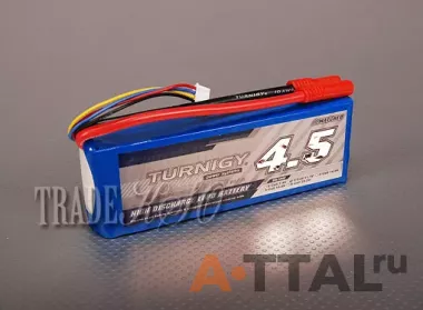 Аккумулятор 11.1V 4500mAh 3S 30C Lipo Pack (Turnigy, HO4500.3S.30) фото