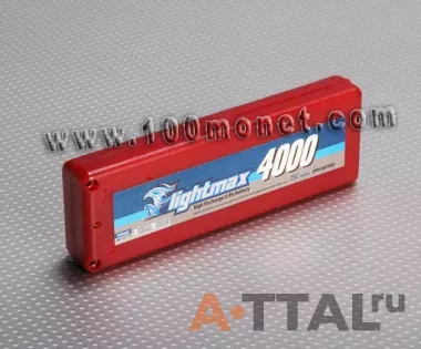 Аккумулятор 7.4V 4000mAh 2S1P 25C Car Lipoly (Flightmax, HO40002S-25) фото