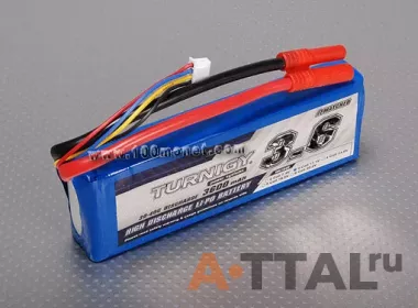 Аккумулятор 11.1V 3600mAh 3S 30C Lipo Pack (Turnigy, HO3600.3S.30) фото