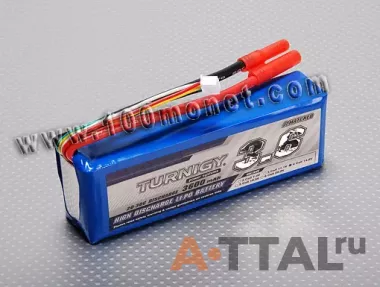 Аккумулятор 14.8V 3600mAh 4S 20C Lipo Pack (Turnigy, HO3600.4S.20) фото