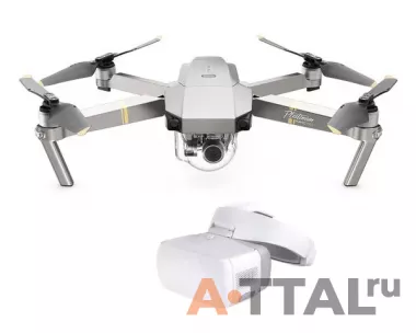 Квадрокоптер DJI Mavic Pro Platinum и видеоочки DJI Goggles фото