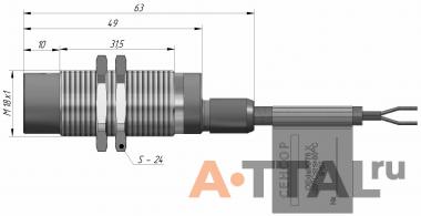 Индуктивный датчик  ДВИ-М18-44В-2130-Х фото 4