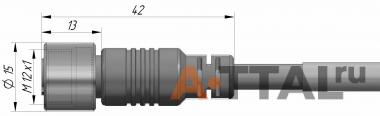 Разъем М12 с кабелем  С13-12ПР-01-2 фото 2