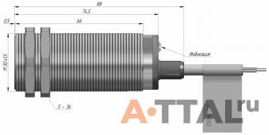 Индуктивный датчик  ДПА-М30-76В-1110-Н фото 4