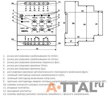 РНПП-301. Трехфазные реле напряжения, перекоса и последовательности фаз фото 2